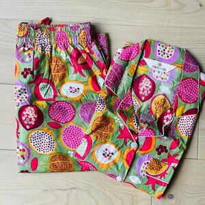 BRAND NEW Hand block print Long Pajamas Set Night Wear Cotton Pj's summer dress